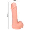 BAILE - DONG DILDO REALISTICO VIBRACION Y ROTACION 20 CM