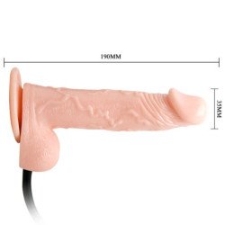 BAILE - DILDO INFLABLE REALISTA CON VENTOSA DE 15 CM