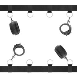 SUMISIÓN FETICHE - JUEGO DE SUJETADORES DE CAMA DE LUJO CON FORRO DE NOPRENE