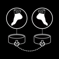 FETISH SUBMISSIVE - ESPOSAS TOBILLOS CUERO VEGANO CON FORRO DE NOPRENO