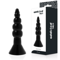 JUGUETES ANALES ADDICTED - TAPÓN ANAL DE 17 CM NEGRO