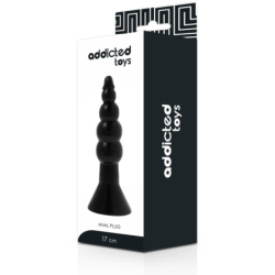 JUGUETES ANALES ADDICTED - TAPÓN ANAL DE 17 CM NEGRO