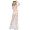 SUBBLIME - VESTIDO DE MANGA LARGA, VESTIDO LARGO BLANCO, TALLA L/XL