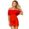 SUBBLIME - SET VESTIDO CORTO + TANGA ROJO L/XL