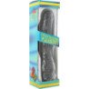 SEVEN CREATIONS - VIBRADOR DE VINILO EN FORMA DE P, PENE NEGRO DE 20 CM