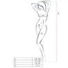 PASSION - WOMAN BS055 BODYSTOCKING BLANCO TALLA UNICA