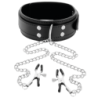 OSCURIDAD - COLLAR CON PINZAS PARA PEZONES NEGRO
