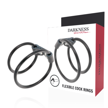OSCURIDAD - ANILLO PARA PENE DOBLEMENTE FLEXIBLE