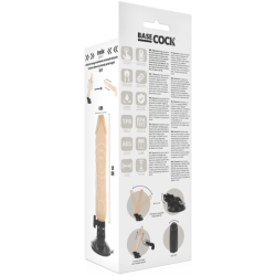 BASECOCK - VIBRADOR REALISTICO CONTROL REMOTO NATURAL 20 CM -O- 4 CM