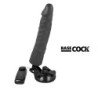 BASECOCK - VIBRADOR REALISTICO CONTROL REMOTO NEGRO 21 CM -O- 4 CM