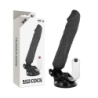 BASECOCK - VIBRADOR REALISTA CON CONTROL REMOTO NEGRO 20 CM -O- 4 CM