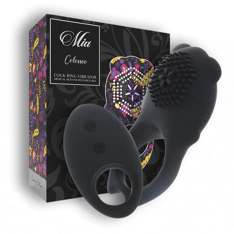 MIA - ANILLO PARA PENE COLOSSEO CON CONTROL REMOTO NEGRO