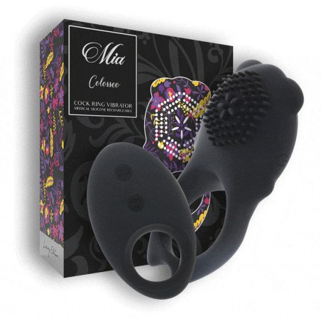 MIA - ANILLO PARA PENE COLOSSEO CON CONTROL REMOTO NEGRO