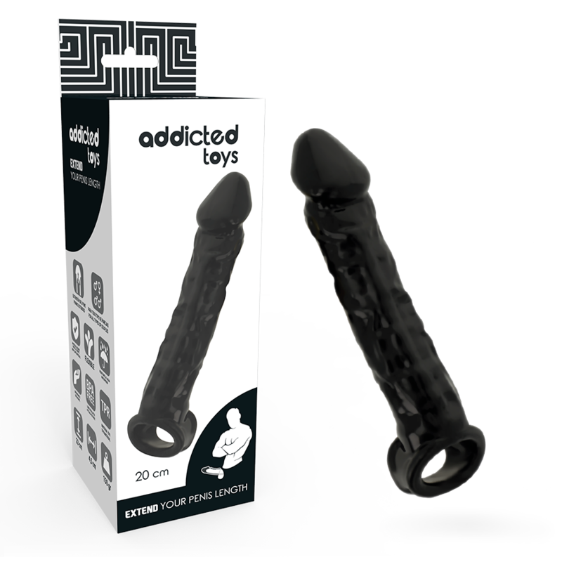 JUGUETES ADICTOS - EXTENSIÓN DE PENE NEGRA