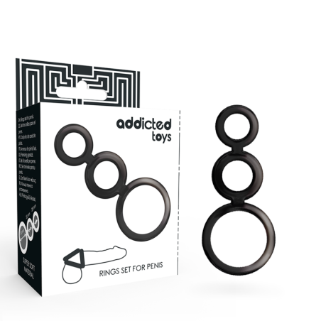 JUGUETES PARA ADICTOS - JUEGO DE ANILLOS PARA PENE - AHUMADOS