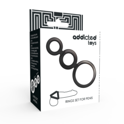 JUGUETES PARA ADICTOS - JUEGO DE ANILLOS PARA PENE - AHUMADOS