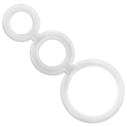 JUGUETES PARA ADICTOS - JUEGO DE ANILLOS TRANSPARENTES PARA EL PENE