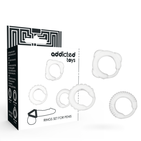 JUGUETES PARA ADICTOS - JUEGO DE ANILLOS C TRANSPARENTES