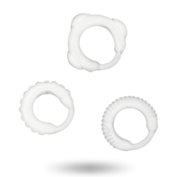 JUGUETES PARA ADICTOS - JUEGO DE ANILLOS C TRANSPARENTES