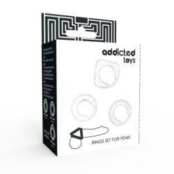 JUGUETES PARA ADICTOS - JUEGO DE ANILLOS C TRANSPARENTES
