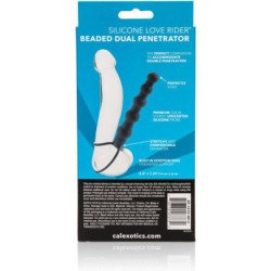 CALEXOTICS - PENETRADOR DOBLE CON CUENTAS NEGRO