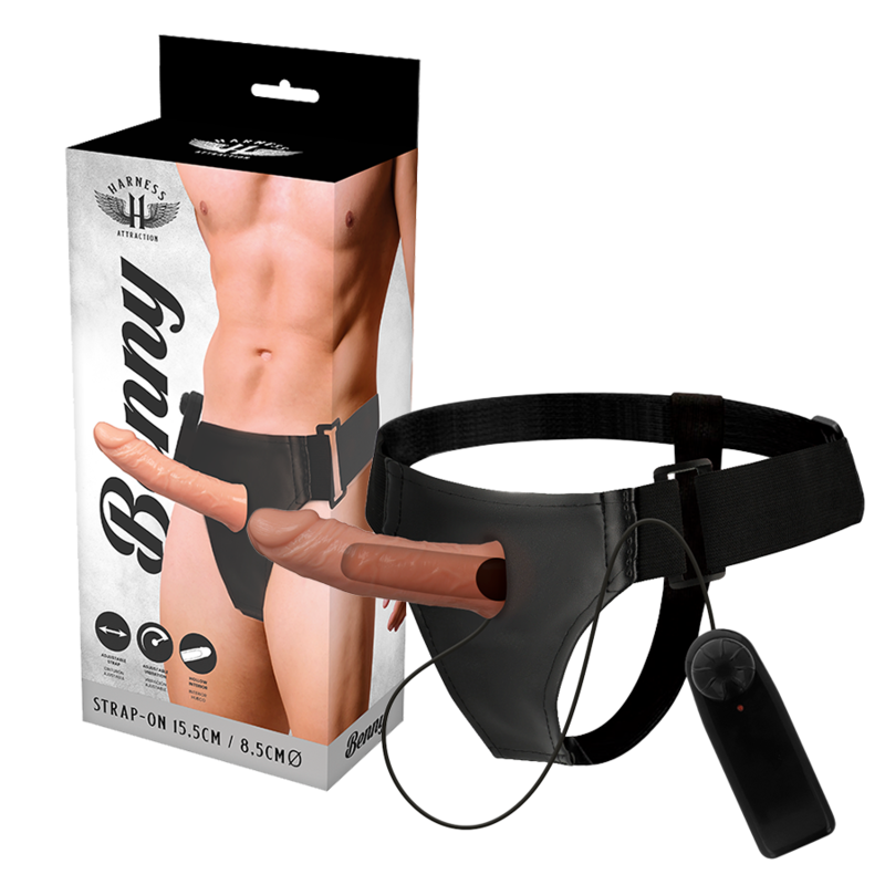 ATRACCIÓN CON ARNÉS - RNES BENNY HUECO CON VIBRADOR 15 CM -O- 4,5 CM