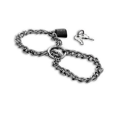 ESPOSAS DE METAL RESISTENTE CON CADENA DE ACERO INOXIDABLE.
