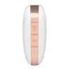 SATISFACTOR - ESTIMULADOR Y VIBRADOR DE PULSO DE AIRE CON FORMA DE TRIÁNGULO DE AMOR, BLANCO