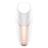 SATISFACTOR - ESTIMULADOR Y VIBRADOR DE PULSO DE AIRE CON FORMA DE TRIÁNGULO DE AMOR, BLANCO