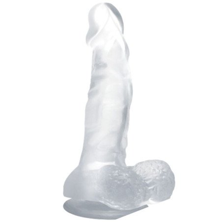 BAILE - DILDO REALISTA CON VENTOSA Y TESTÍCULOS 16,7 CM TRANSPARENTE
