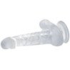 BAILE - DILDO REALISTA CON VENTOSA Y TESTÍCULOS 16,7 CM TRANSPARENTE