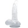 BAILE - DILDO REALISTA CON VENTOSA Y TESTÍCULOS 16,7 CM TRANSPARENTE