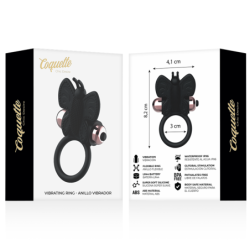 COQUETTE CHIC DESIRE - COCK RING BUTTERFLY ANILLO VIBRADOR NEGRO / GOLD