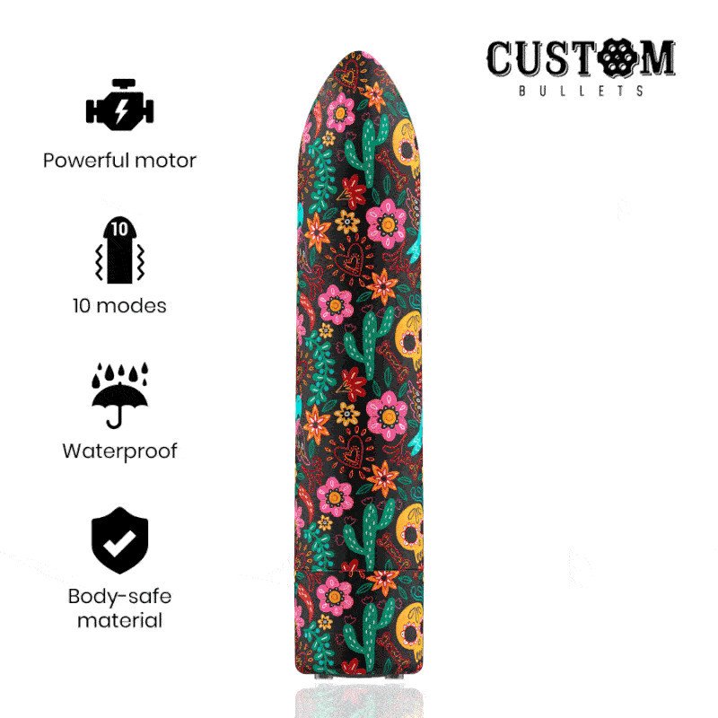 BALAS PERSONALIZADAS - BALA MAGNÉTICA RECARGABLE CON FORMA DE CALAVERA, 10 INTENSIDADES