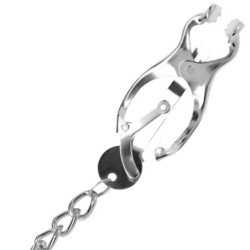 OSCURIDAD - PINZA METÁLICA PARA PEZONES CON CADENA