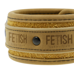 ORIGEN FETISH SUBMISSIVE - PULSERAS DE TOBILLO DE CUERO VEGANO CON FORRO DE NEOPRENO