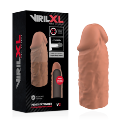 VIRILXL - SILICONA LÍQUIDA V3 EXTENSIÓN DE PENE MARRÓN