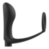JUGUETES PARA ADICTOS - ANILLO PARA PENE CON CONTROL REMOTO, TAPÓN ANAL NEGRO RECARGABLE