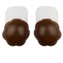BYE-BRA - SUJETADOR DE PECHO CON EFECTO PUSH-UP, DE SILICONA MARRÓN, TALLA M
