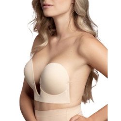 BYE-BRA - SUJETADOR SIN ASAS EN U BEIGE COPA A