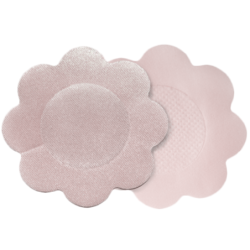 BYE-BRA - COPAS PARA PEZONES CON DISEÑO DE FLOR, PAQUETE DE 3 UNIDADES, TALLA XL