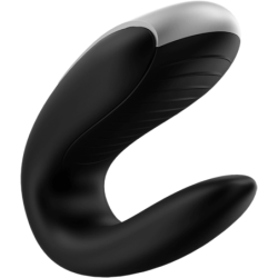 SATISFACTOR - VIBRADOR DOBLE PARA PAREJA NEGRO