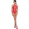 PASSION - WOMAN BS088 BODYSTOCKING ROJO TALLA UNICA