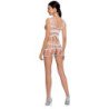 PASSION - WOMAN BS089 BODYSTOCKING BLANCO TALLA UNICA