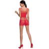 PASSION - WOMAN BS090 BODYSTOCKING ROJO TALLA UNICA