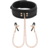 COQUETTE CHIC DESIRE - COLLAR CON PINZAS PARA PEZONES DE FANTASÍA CON FORRO DE NEOPRENO