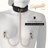 COQUETTE CHIC DESIRE - COLLAR CON PINZAS PARA PEZONES DE FANTASÍA CON FORRO DE NEOPRENO