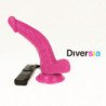 DIVERSIA - DILDO FLEXIBLE CON VIBRACION LILA 21.5 CM -O- 4.5 CM