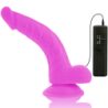 DIVERSIA - DILDO FLEXIBLE CON VIBRACION LILA 21.5 CM -O- 4.5 CM