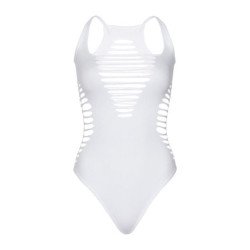 LEG AVENUE - BODY TANGA RACERBACK BLANCO